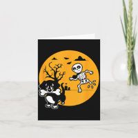 Lustiges Skelett Wiener-Shirt Wursthund Halloween