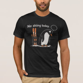Lustiges Ski-Pinguin Introvert Grafik-Shirt T-Shirt