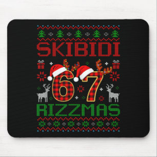 Lustiges Skibidi-Rizzmas-Meme-Hässliche-Weihnachts Mousepad