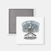 Lustiges Skidesign für Skiliebhaber Männer oder Fr Magnet (Vorderseite/Rückseite)
