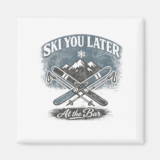 Lustiges Skidesign für Skiliebhaber Männer oder Fr Magnet (Vorne)