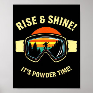 Lustiges Skifahren - Aufstehen & los! Pulverschnee Poster