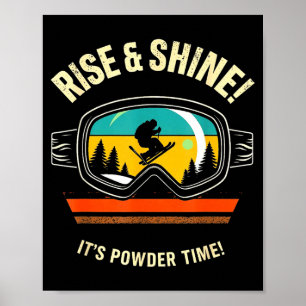 Lustiges Skifahren - aufstehen & strahlen! Pulvers Poster