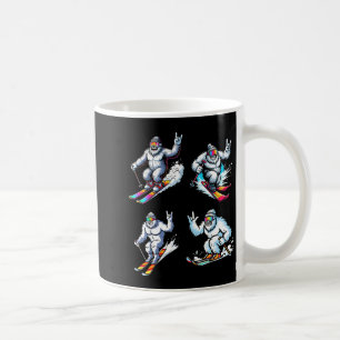 Lustiges Skifahren Bigfoot Ski Wintersport Snowboa Kaffeetasse