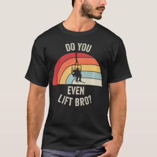 Lustiges Skifahren, hebst du überhaupt, Bro Retro T-Shirt