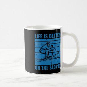 Lustiges Skifahren Leben ist besser an den Hängen Kaffeetasse