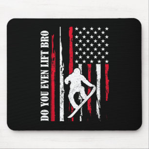 Lustiges Skifahren Snowboard-Design für Männer Fra Mousepad