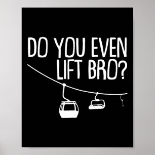 Lustiges Skifahren Snowboarden Design für Männer F Poster