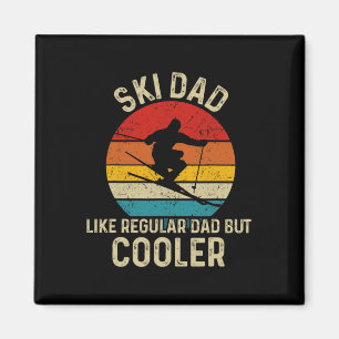 Lustiges Skivater-Shirt Skifahrer Väter Skifahren Magnet
