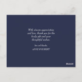 lustiges Skript | Hochzeitskarte Postkarte (Rückseite)