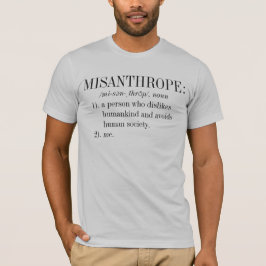 Lustiges Smart eine Zwischenlage "ein Misanthrope T-Shirt