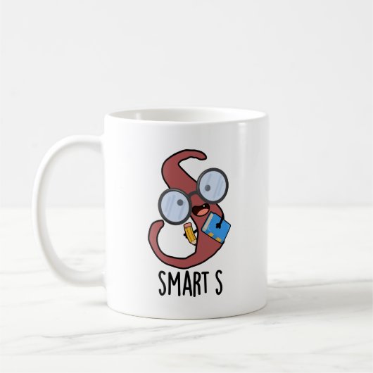 Lustiges Smart S Alphabet Wortspiel Kaffeetasse (Links)