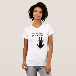 Lustiges Smoking-Katze-Backen-Grafik Custom Crop T T-Shirt