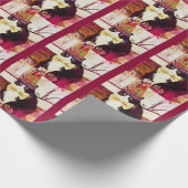 Lustiges Smokingskatzen-Geburtstags-Packpapier Geschenkpapier (Ecke)