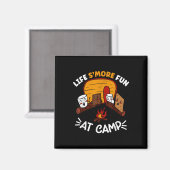 Lustiges Smores Camping Lagerfeuer Marshmallow Leb Magnet (Vorderseite/Rückseite)