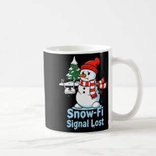 Lustiges Snow-fi-Signal verlorener Schneemann-Weih Kaffeetasse