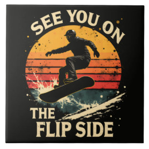 Lustiges Snowboarden - Wir sehen uns auf der ander Fliese