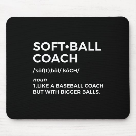 Lustiges Softball-Trainer-Geschenk - Softball-Trai Mousepad (Vorne)