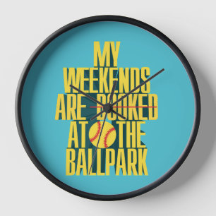 Lustiges Softball-Wochenende Im Ballpark Sport Uhr