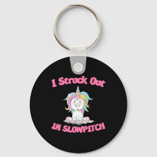 Lustiges Softll Gag-T-Shirt, ich habe in Slowpitch Schlüsselanhänger