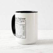 Lustiges Software-Engineer-Ernährungsfakten-Tech-G Tasse (Vorderseite Links)