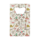 Lustiges Sommer-Muster mit Schiffen Kreditkarten Flaschenöffner (Rückseite)