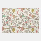 Lustiges Sommer-Muster mit Schiffen Küchentuch (Horizontal)