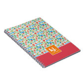 Lustiges Sommer Stylisches Monogramm Notizbuch Notizblock (Rechte Seite)