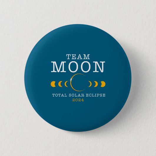 Lustiges Sonnenfinsternis-Team Mond Total Button (Vorderseite)