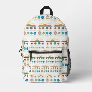 Lustiges Sonnensystem-Planet-Humor-Muster Bedruckter Rucksack