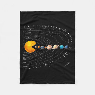 Lustiges Sonnensystem Planeten Astronauten Weltrau Fleecedecke