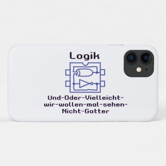 Lustiges Spaß Logikgatter mit boolescher Funktion Case-Mate iPhone Hülle (Rückseite (Horizontal))