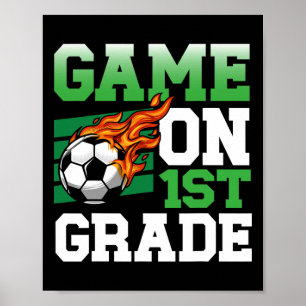 Lustiges Spiel auf der 1. Klasse Fußball Sport Ck Poster