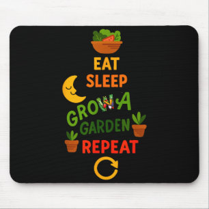 Lustiges Spiel Essen Schlafen Garten Wachsen Wiede Mousepad