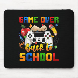 Lustiges Spiel vorbei Zurück zur Schule Gamer Kind Mousepad