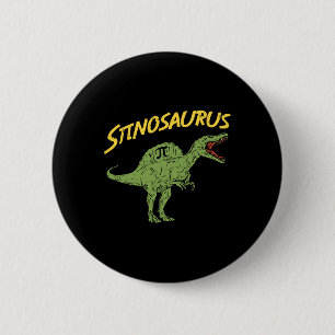 Lustiges Spinosaurus Pi Day Shirt Mathe Dinosaurie Button