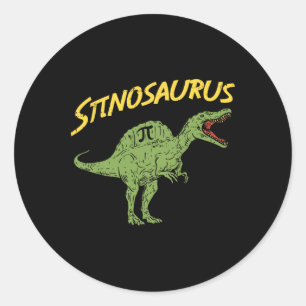 Lustiges Spinosaurus Pi Day Shirt Mathe Dinosaurie Runder Aufkleber