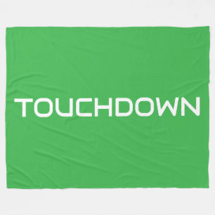 Lustiges sportliches TOUCHDOWN modernes Text auf s Fleecedecke