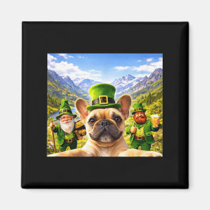 Lustiges St. Patricks Day Französische Bulldogge S Magnet