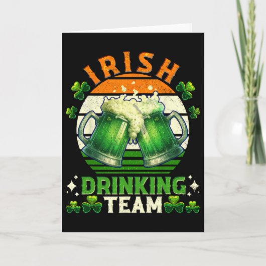 Lustiges St. Patricks Day Irisches Bier Trinkteam  Karte (Vorderseite)