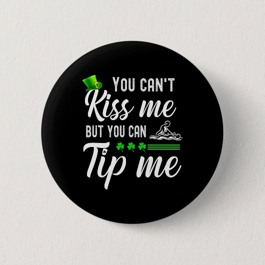 Lustiges St. Patricks Day Shirt Mage Therapeut Jun Button (Vorderseite)