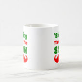 Lustiges Staching durch den Schnee Kaffeetasse (Mittel)