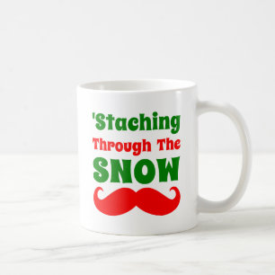 Lustiges Staching durch den Schnee Kaffeetasse