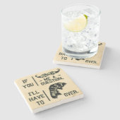 Lustiges Steinuntersetzer (Seitenansicht)