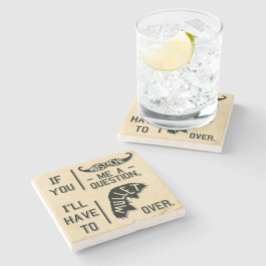 Lustiges Steinuntersetzer (Seitenansicht)