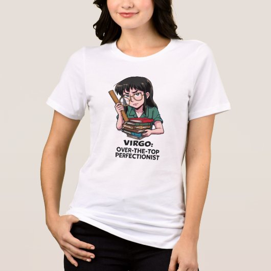 Lustiges Sternzeichen Tri-Blend Shirt (Vorderseite)