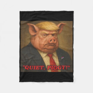 Lustiges Stilles Schweinchen Anti Trump Schwein Po Fleecedecke
