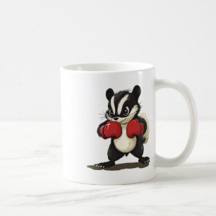 Lustiges Stinktierkostüm mit Boxhandschuhen für Ju Kaffeetasse