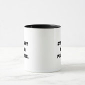 Lustiges 'Straight Outta Patience.' Eltern Mütter Tasse (Zentrum)
