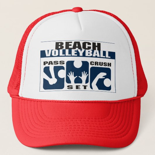 Lustiges Strand-Volleyball-Geschenk Truckerkappe (Vorderseite)